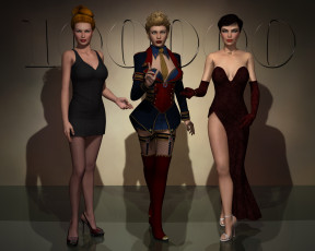 Картинка 3д+графика люди+ people девушки взгляд