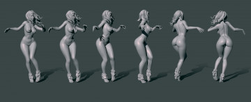 Картинка 3д+графика _science+fiction фон девушка