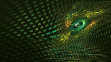 Картинка 3д+графика фракталы+ fractal зеленый