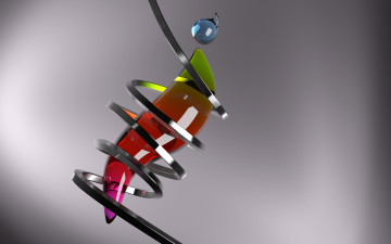 Картинка 3д+графика абстракция+ abstract серый