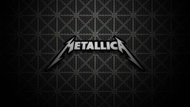 Обои картинки фото музыка, metallica, сетка, логотип