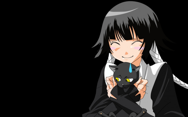 Обои картинки фото аниме, bleach, кошка, soifon, девушка, блич