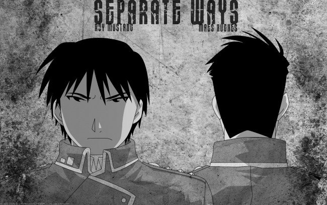 Обои картинки фото аниме, fullmetal alchemist, алхимик, солдаты, военные, maes, hughes, mustang, roy