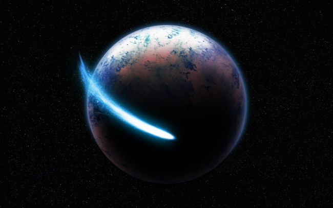 Обои картинки фото космос, арт, планета, звезды