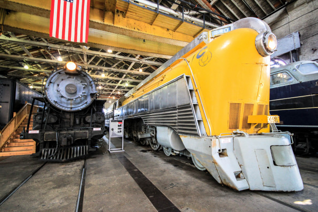 Обои картинки фото техника, паровозы, вагоны, паровоз, рельсы, железная, дорога