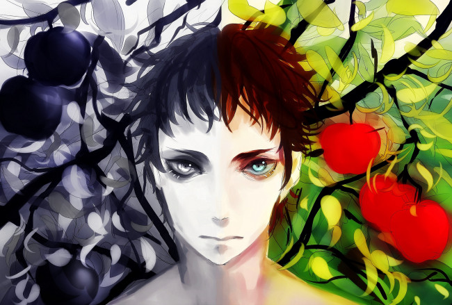 Обои картинки фото аниме, *unknown , другое, портрет, взгляд, лицо, парень
