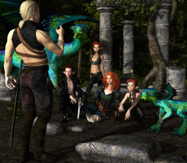 Картинка 3д+графика эльфы+ elves эльфы взгляд фон