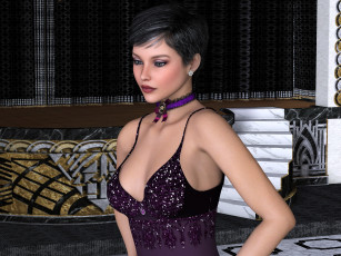 Картинка 3д+графика люди+ people девушка взгляд фон