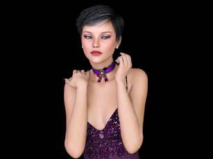 обоя 3д графика, люди , people, девушка, взгляд, фон