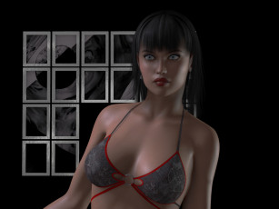 Картинка 3д+графика люди+ people фон взгляд девушка