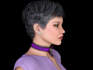 Картинка 3д+графика портрет+ portraits девушка взгляд фон