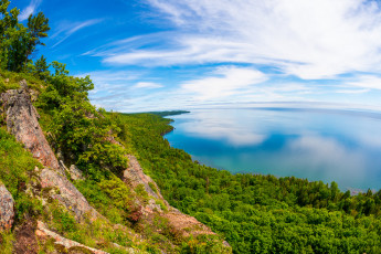 Картинка природа реки озера берег обрыв лес