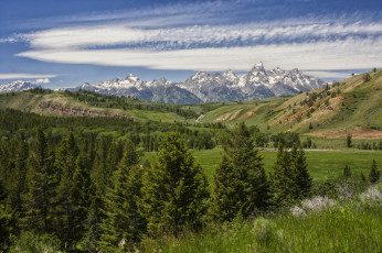 Картинка природа пейзажи горы лес облака