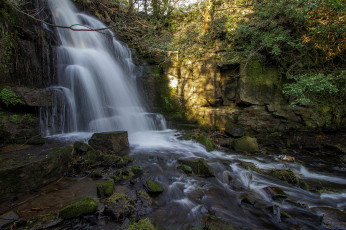 Картинка природа водопады река лес водопад
