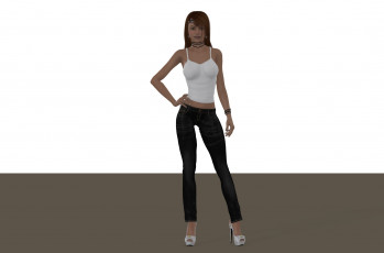 Картинка 3д+графика люди+ people фон взгляд девушка