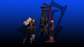 Картинка 3д+графика фантазия+ fantasy девушки взгляд фон существа