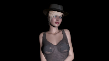 Картинка 3д+графика люди+ people девушка взгляд фон