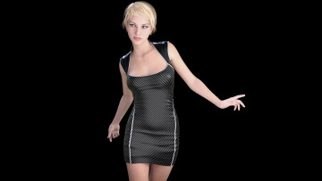 Картинка 3д+графика люди+ people девушка взгляд фон блондинка