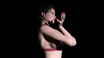 Картинка 3д+графика люди+ people взгляд девушка фон