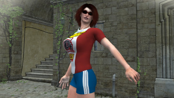 Картинка 3д+графика люди+ people взгляд фон девушка