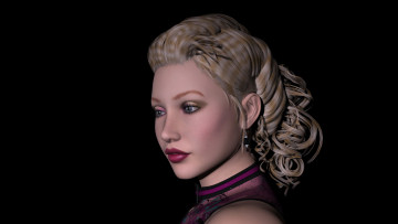 Картинка 3д+графика портрет+ portraits фон взгляд девушка