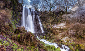 Картинка природа водопады водопад река лес