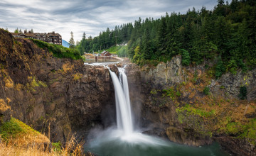 Картинка природа водопады водопад река лес