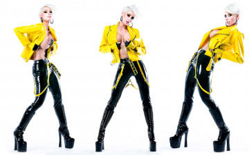 Картинка девушки marie+claude+bourbonnais блондинка marie claude bourbonnais wallpapers поза латекс тело ноги сапоги перчатки куртка