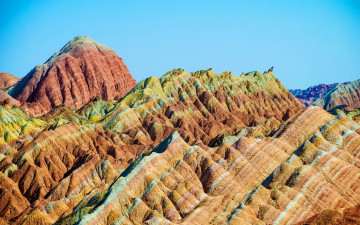 Картинка природа горы фото danxia парк китай zhangye