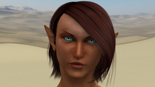 Обои картинки фото 3д графика, эльфы , elves, эльфийка, взгляд, фон