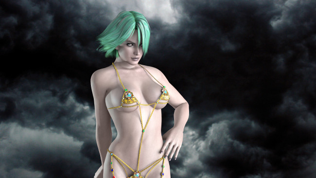 Обои картинки фото 3д графика, фантазия , fantasy, взгляд, девушка, фон