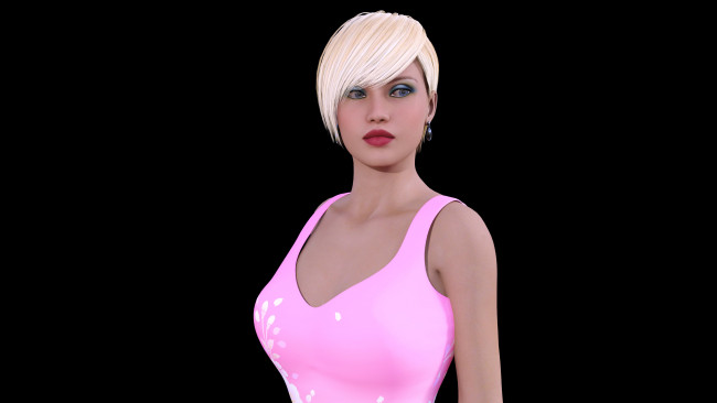 Обои картинки фото 3д графика, люди , people, девушка, взгляд, фон