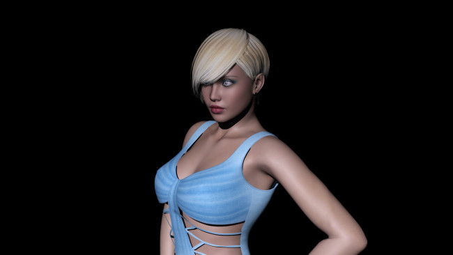 Обои картинки фото 3д графика, люди , people, девушка, взгляд, фон