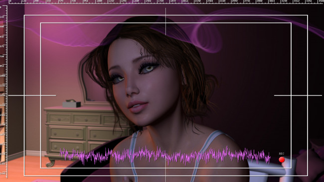 Обои картинки фото 3д графика, портрет , portraits, девушка, взгляд, фон