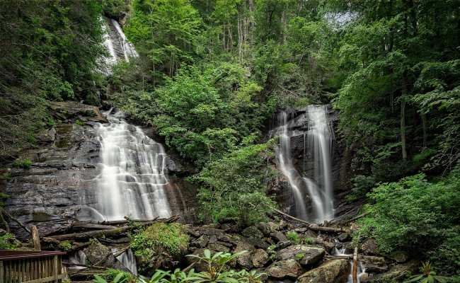 Обои картинки фото природа, водопады, водопад, река, лес