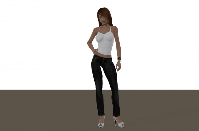 Обои картинки фото 3д графика, люди , people, девушка, взгляд, фон