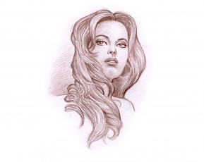Картинка рисованное люди фон девушка скетч портрет взгляд