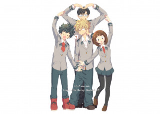 Картинка аниме boku+no+hero+academia девушка парни