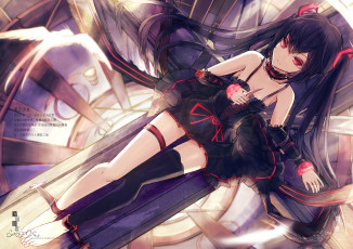 Картинка аниме vocaloid девушка взгляд фон