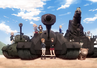 Картинка аниме girls+und+panzer фон взгляд девушки