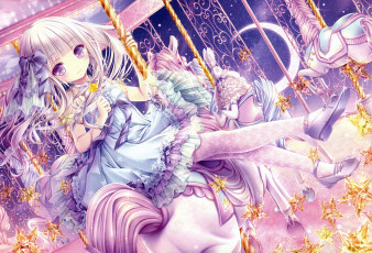 Картинка аниме tinkerbell+ artbook девочка карусель