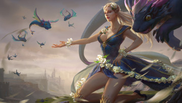 Картинка видео+игры heroes+of+newerth mother of dragons hon calamity девушка дракон heroes newerth