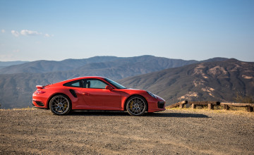 Картинка автомобили porsche 2017г 911 turbo s coupe north america красный