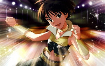 Картинка аниме idolm@ster взгляд девушка фон