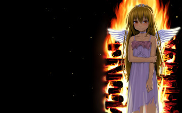 Картинка аниме toradora девушка взгляд фон ангел