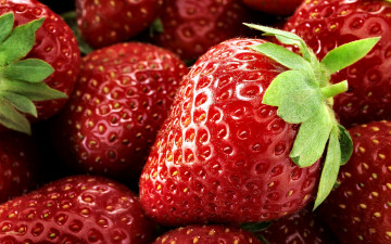 Картинка еда клубника +земляника ягоды макро