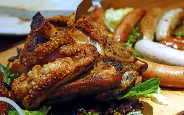 Картинка еда мясные+блюда рулька