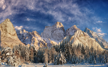 Картинка природа горы облака