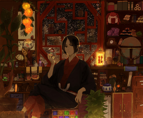 Обои картинки фото аниме, hoozuki no reitetsu, hoozuki