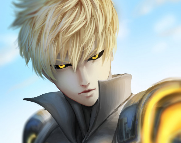 Обои картинки фото аниме, one punch man, генос, ??????, ?????